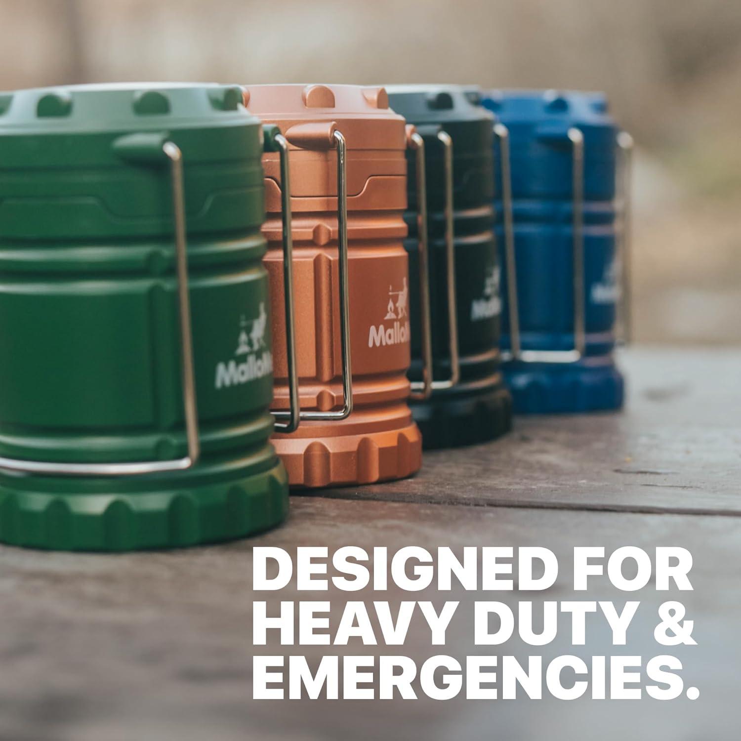imageMalloMe Camping Lantern Multicolor 4 Pack Lanterns for Power Outages Camping Lights for Tent Hanging Camp Light Tent Lamp Emergency Battery Powered LED Lantern Rechargeable Batteries Not Included8 Colors