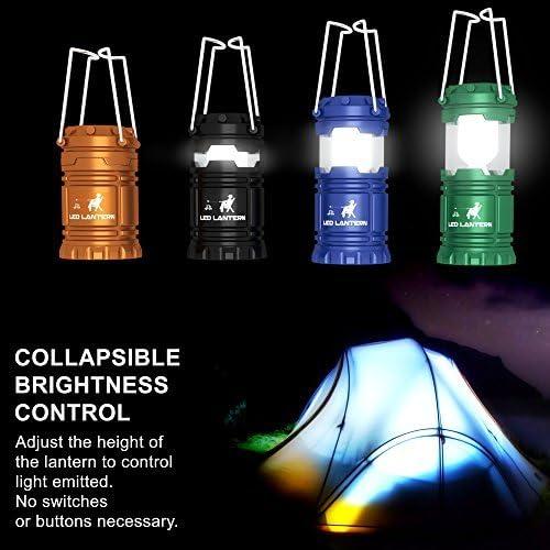 imageMalloMe Camping Lantern Multicolor 4 Pack Lanterns for Power Outages Camping Lights for Tent Hanging Camp Light Tent Lamp Emergency Battery Powered LED Lantern Rechargeable Batteries Not Included8 Colors