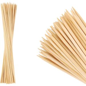 MalloMe XL Bamboo Skewers 30 Inch 100 pcs – 5mm Thick Bamboo Sticks – Heavy Duty Wooden Shish Kabob Skewers for Grilling – for Kebab BBQ Grill Hot Dog, Candy Apple Smores Sticks Wood Skewer Appetizers(12)