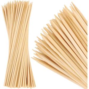 MalloMe XL Bamboo Skewers 30 Inch 100 pcs – 5mm Thick Bamboo Sticks – Heavy Duty Wooden Shish Kabob Skewers for Grilling – for Kebab BBQ Grill Hot Dog, Candy Apple Smores Sticks Wood Skewer Appetizers(10 inch)