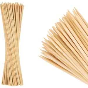 MalloMe XL Bamboo Skewers 30 Inch 100 pcs – 5mm Thick Bamboo Sticks – Heavy Duty Wooden Shish Kabob Skewers for Grilling – for Kebab BBQ Grill Hot Dog, Candy Apple Smores Sticks Wood Skewer Appetizers(16 inch)