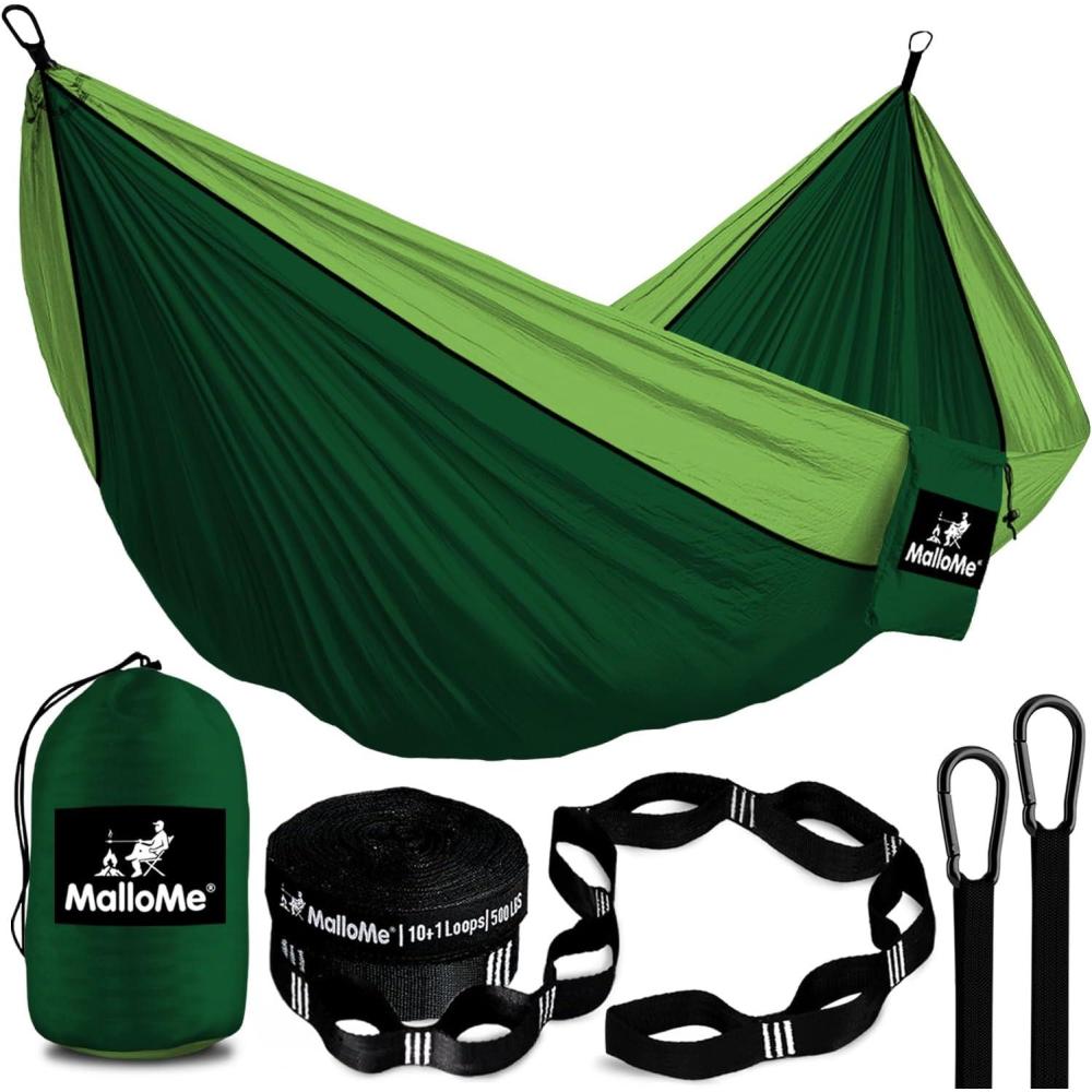 imageMalloMe Camping Hammock for Adults ampamp Kids  Portable Hammocks for Outside  Hamacas para Adultos Outdoor Single ampamp Double Two 2 Person Hammock  HamacaHamacsAmacas Heavy Duty Tree Travel Hamock