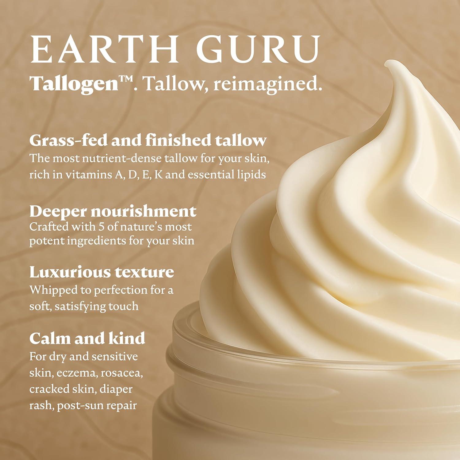 imageEarth Guru XL 8 OZ Whipped Beef Tallow for Skin100 Natural Beef Tallow and Honey Balm Face Moisturizer ampamp Body Lotion Cream GrassFed ampamp Finished Sebo De Res Para La Cara Organic Olive Oil ManukaUnscented