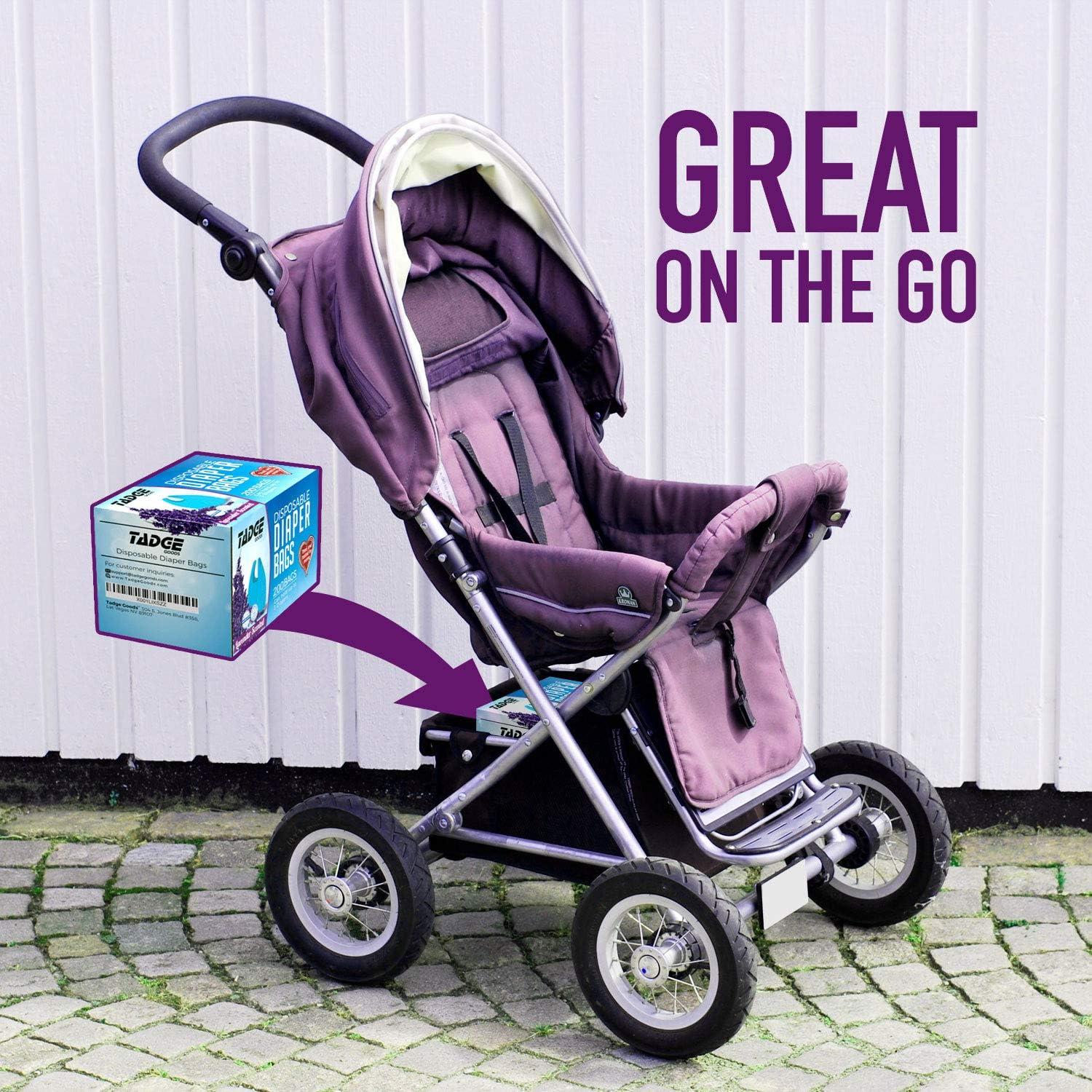 imageBaby Disposable Diaper Bags Scented with Lavender  Odor Absorber Biodegradable Plastic Diaper Sacks for Trash Bag Essential Items  Bags for Dirty Diapers  Refill 200 Count Blue200 Count Pack of 1