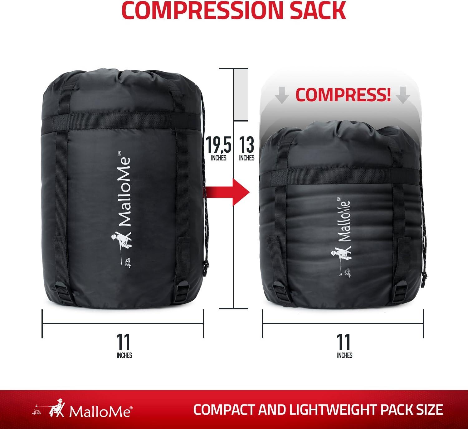 image:imageMalloMe Sleeping Bags for Adults Cold Weather amp Warm Backpacking Camping Sleeping Bag for Kids 1012 Girls Boys Lightweight Compact Camping Essentials Gear Accessories Hiking Sleep Must HavesRuby Red