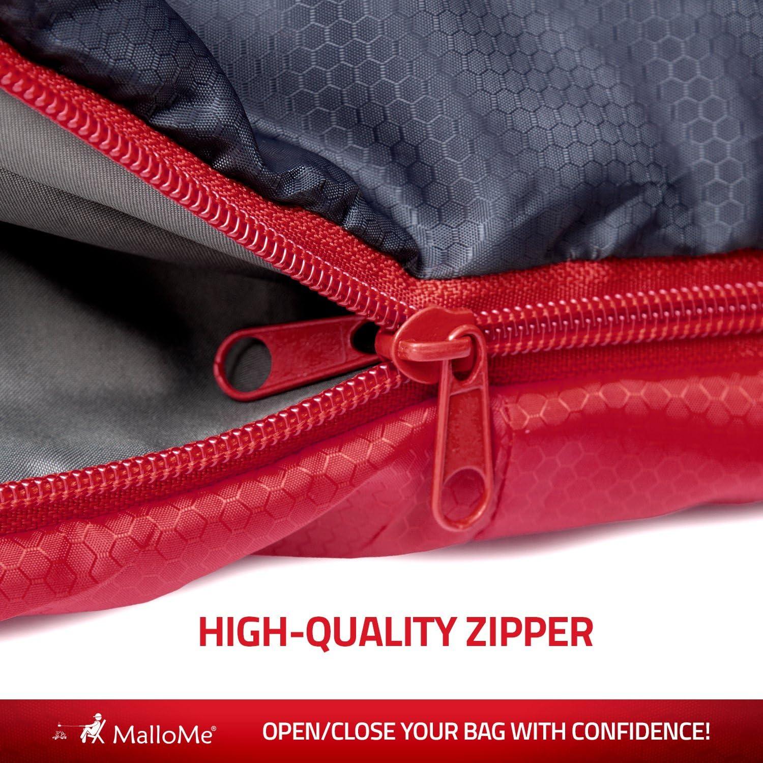 image:imageMalloMe Sleeping Bags for Adults Cold Weather amp Warm Backpacking Camping Sleeping Bag for Kids 1012 Girls Boys Lightweight Compact Camping Essentials Gear Accessories Hiking Sleep Must HavesRuby Red