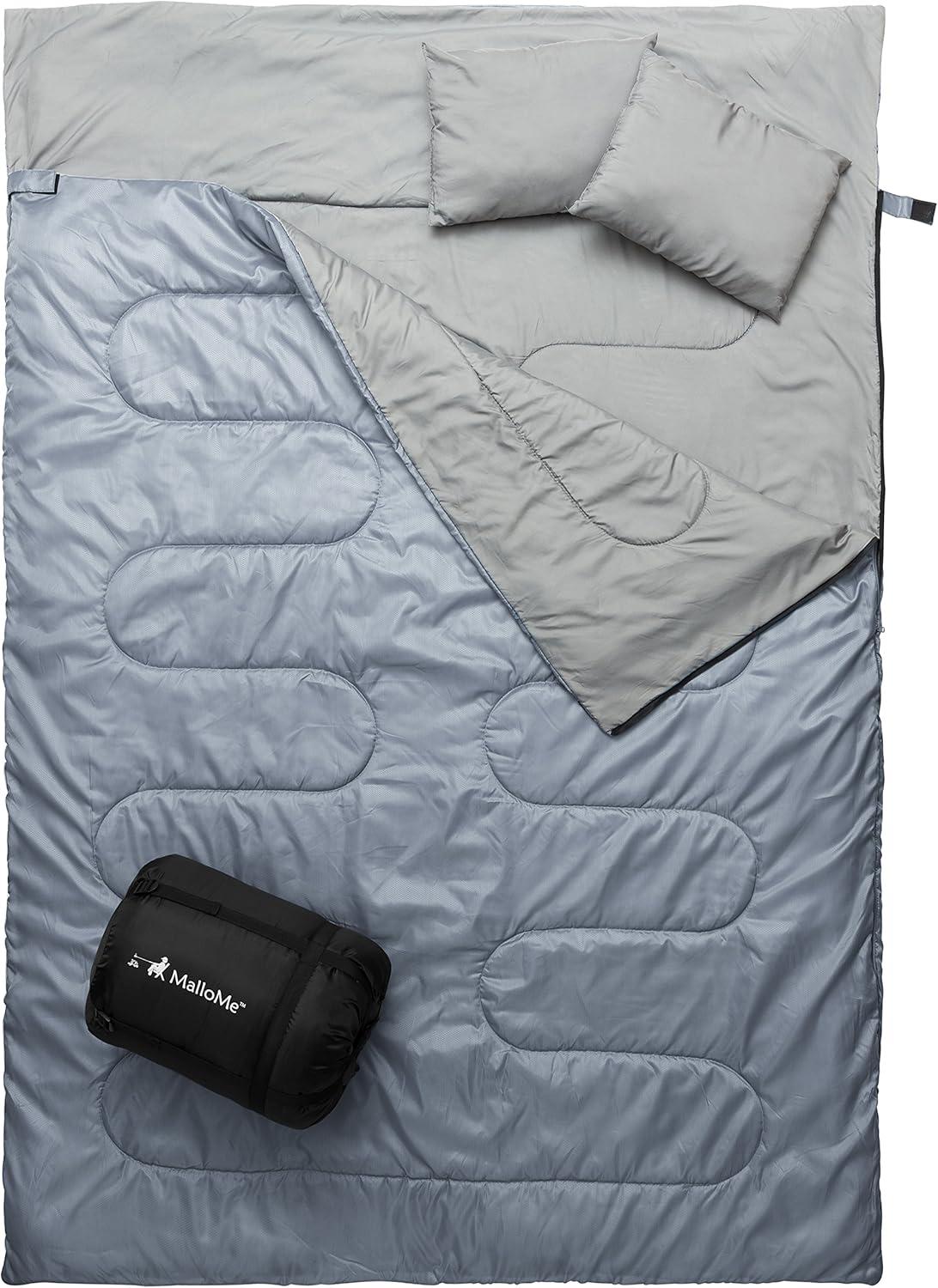 image:imageMalloMe Sleeping Bags for Adults Cold Weather amp Warm Backpacking Camping Sleeping Bag for Kids 1012 Girls Boys Lightweight Compact Camping Essentials Gear Accessories Hiking Sleep Must HavesMountain Gray