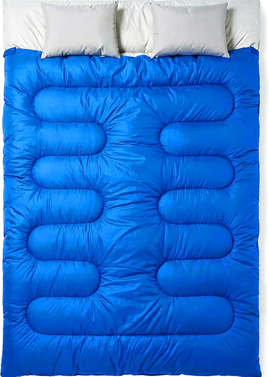 image:imageMalloMe Sleeping Bags for Adults Cold Weather amp Warm Backpacking Camping Sleeping Bag for Kids 1012 Girls Boys Lightweight Compact Camping Essentials Gear Accessories Hiking Sleep Must HavesOcean Blue