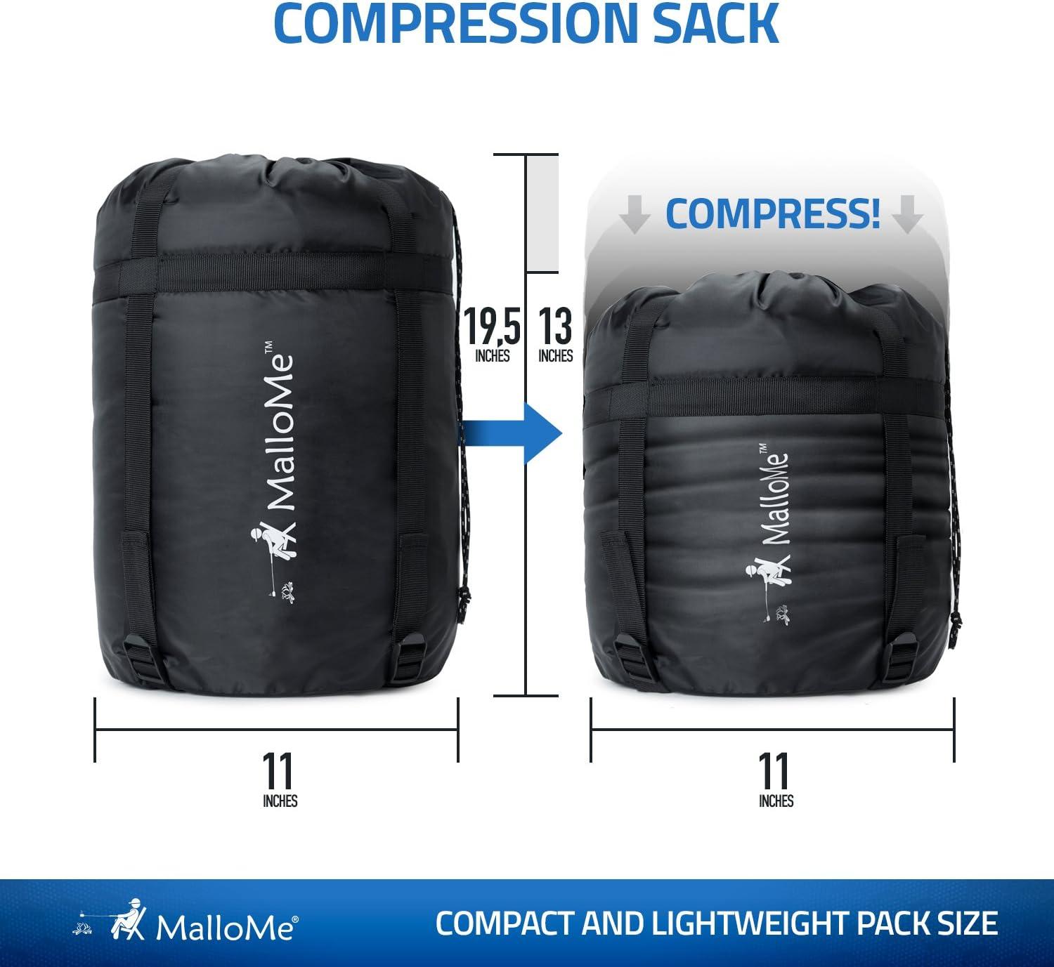 image:imageMalloMe Sleeping Bags for Adults Cold Weather amp Warm Backpacking Camping Sleeping Bag for Kids 1012 Girls Boys Lightweight Compact Camping Essentials Gear Accessories Hiking Sleep Must HavesOcean Blue