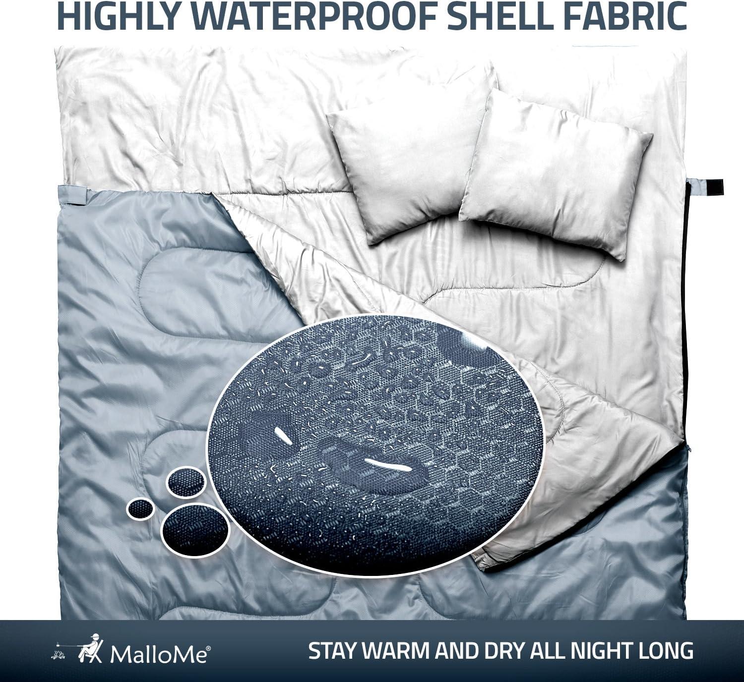 image:imageMalloMe Sleeping Bags for Adults Cold Weather amp Warm Backpacking Camping Sleeping Bag for Kids 1012 Girls Boys Lightweight Compact Camping Essentials Gear Accessories Hiking Sleep Must HavesMountain Gray