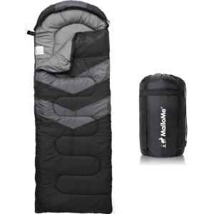 MalloMe Sleeping Bags for Adults Cold Weather & Warm – Backpacking Camping Sleeping Bag for Kids 10-12, Girls, Boys – Lightweight Compact Camping Essentials Gear Accessories Hiking Sleep Must Haves(Panther Black)
