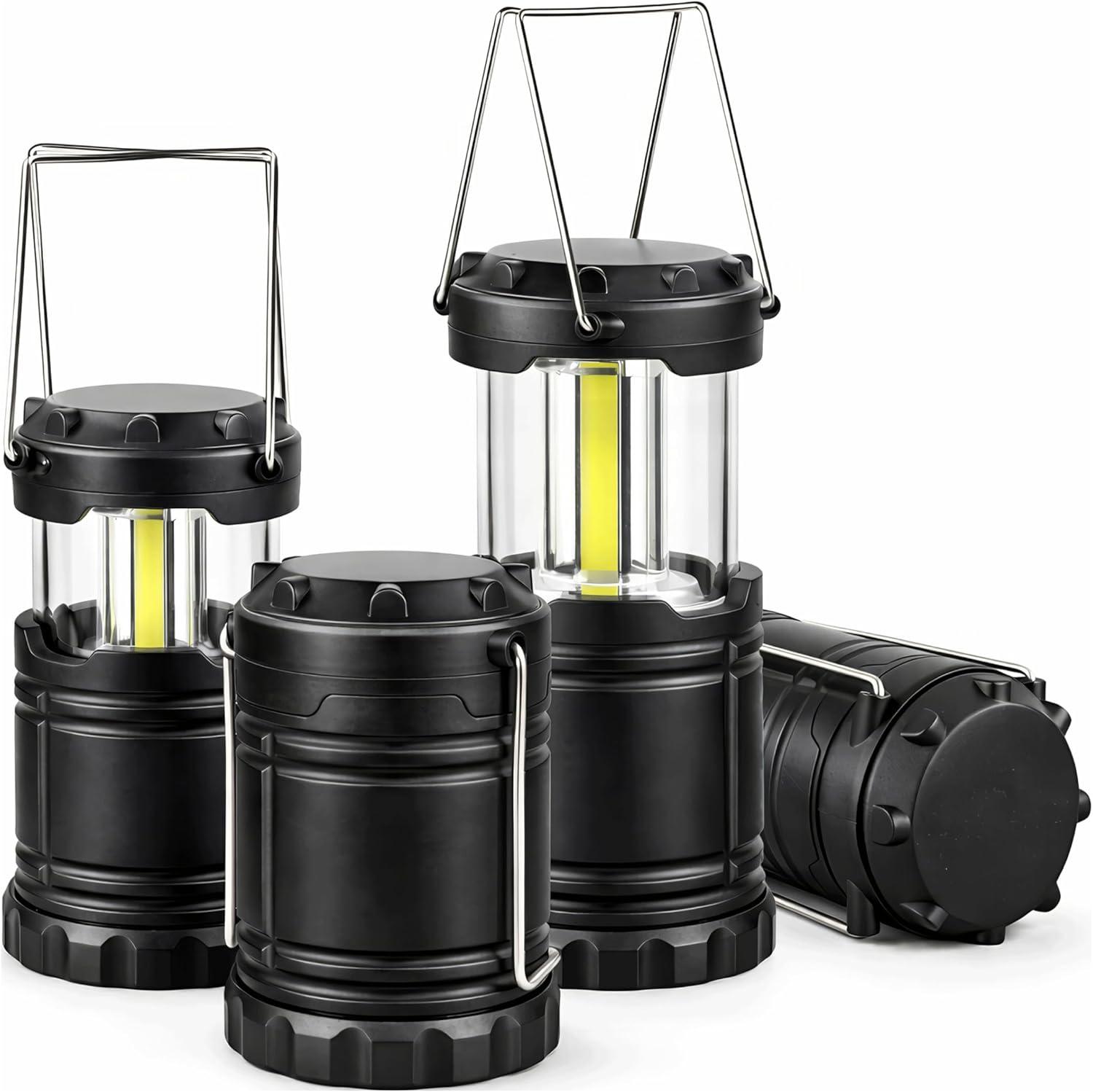 image:imageMalloMe LED Camping Lantern Battery Powered Lanterns for Power Outages Portable Hanging Collapsible Camping Lights for Outdoor Home Emergency Hurricane Lamp Survival Outage Light 3 x AAA OperatedSmall 300 Lumens