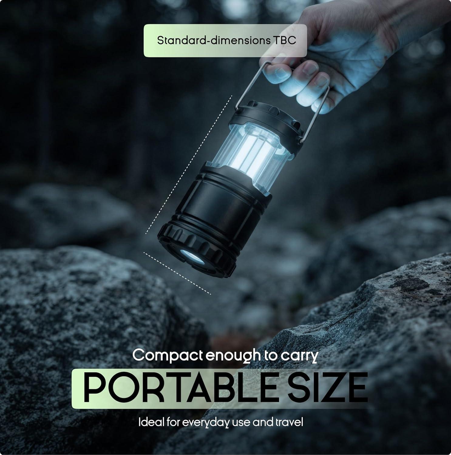image:imageMalloMe LED Camping Lantern Battery Powered Lanterns for Power Outages Portable Hanging Collapsible Camping Lights for Outdoor Home Emergency Hurricane Lamp Survival Outage Light 3 x AAA OperatedMedium 350 Lumens