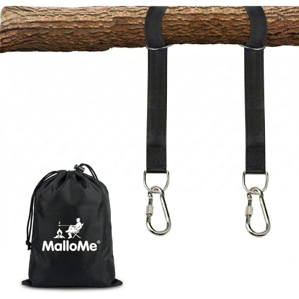 image:imageMalloMe Tree Swing Hanging Straps Kit Safe Heavy Duty Holds 2200 LBS Extra Long Adjustable Tree Straps for Swings Easy Installation amp Fast Way to Hang Any Swing Beam or Hammock5FT Black